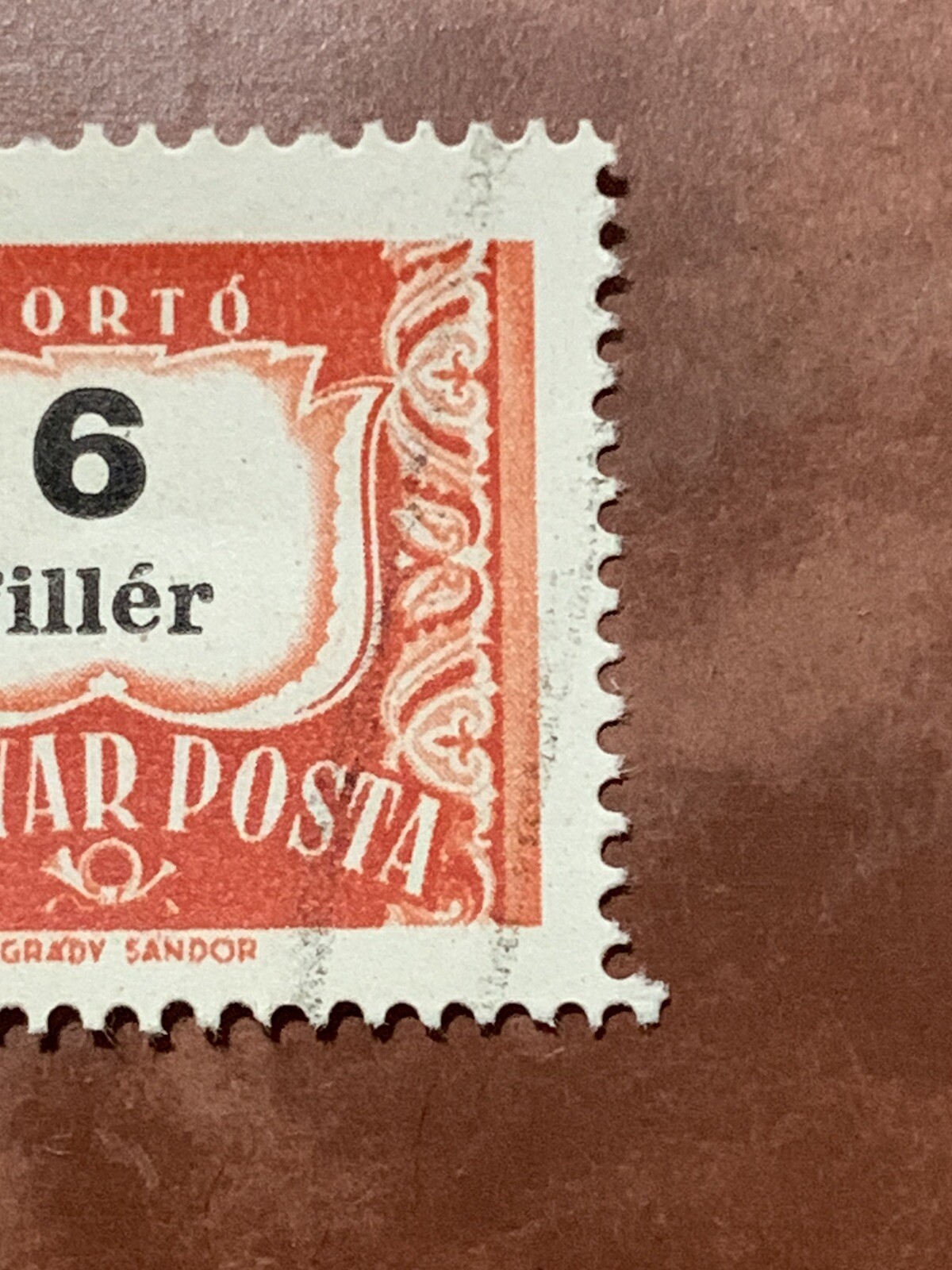Vintage Hungary stamp 6 filler 1958 Magyar Posta Porto eBay