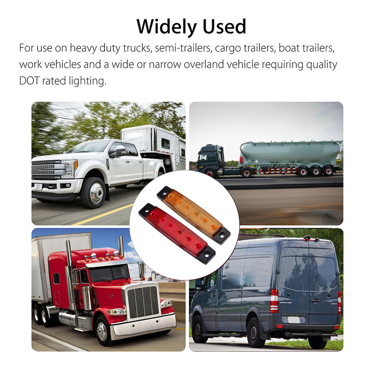 10x 12/24V LED Mini Blu Posizione Luci Di Ingombro Bus Camion - Foto 9