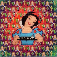 Naughty SNOW Stories BLOTTER ART perforated sheet paper psychedelic art