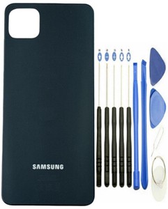 Original Samsung Galaxy A22 5G Akkudeckel Deckel Backcover Schwarz + Werkzeugset