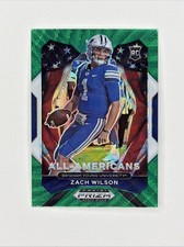 2021 Panini Prizm Draft Picks All-American Green Wave Zach Wilson #182 Rookie RC