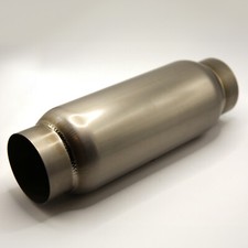 Titanflowracing Titanium 3 Race Resonator Muffler 12 Oal Perforated Core Titanflowracing Titanium 3 Race Resonator Muffler 12 Oal Perforated Core
