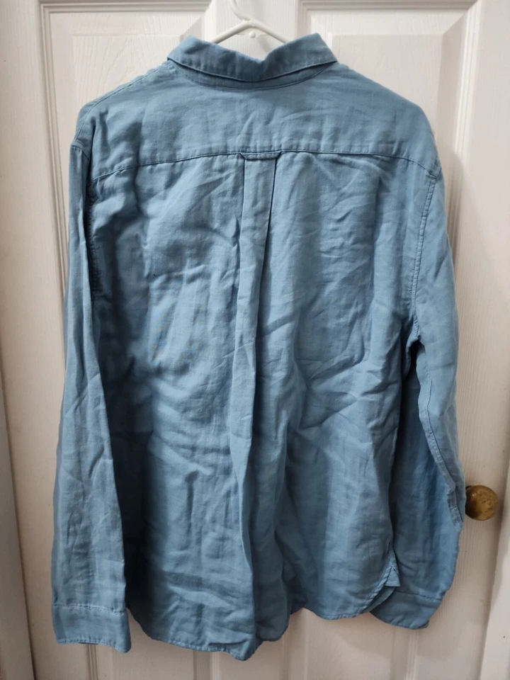 Tinte de ropa doble cara Vince para hombre manga larga azul hockney talla L Foto 2 de 3