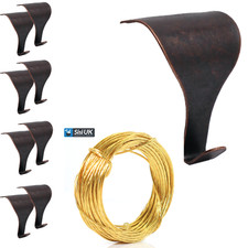 Picture Rail Hooks Moulding Dado Frame Chrome Bronze Brass Matt Black Pack Of 10