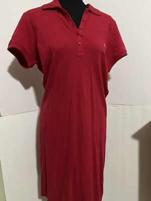 faded glory red dress Polo Dress Red, Faded Glory, Size Small, Pre-owned, 100% Cotton