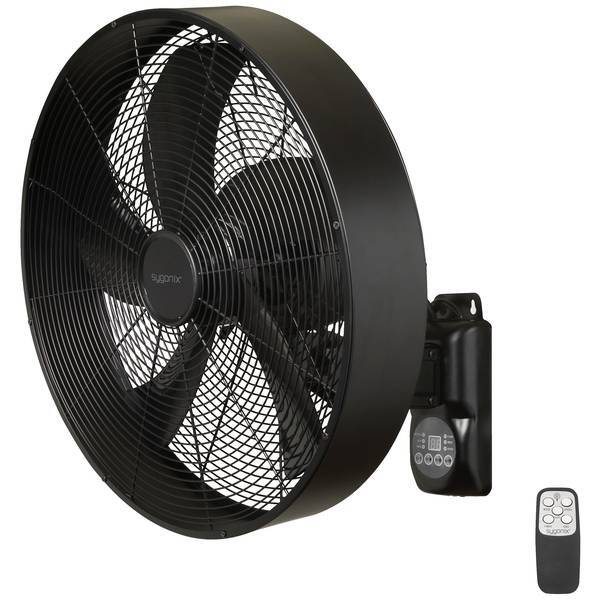Sygonix SY-5237266  Ventilatore a muro 50 W (L x L x A) 450 x 450 x 355 mm Nero
