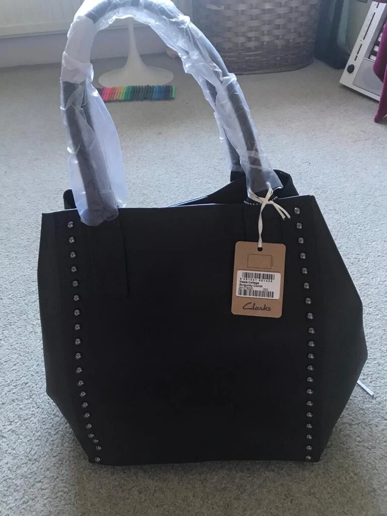 brand new clarks handbag leather maple cottage burgundy combl