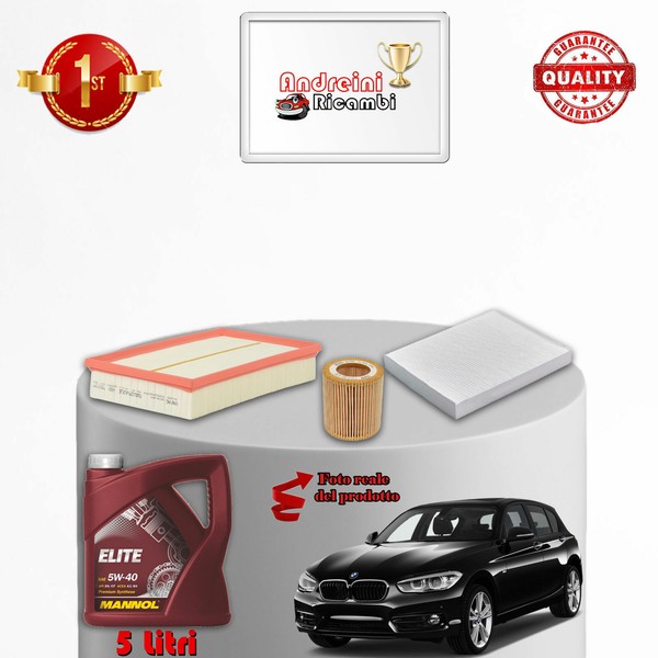 Set Service 3 Filter Und ÖL Bmw Serie 1 F20 125I 175KW 238CV Von 2013->-image