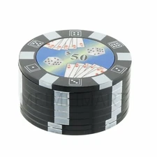 1.6" Poker Chip Spice Grinder 3 Parts USA SELLER GR014B