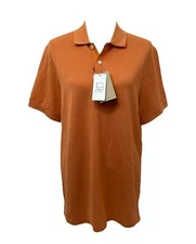 Men’s Medium Polo Shirt Nike Orange Dri-Fit Move to Zero Sample Line