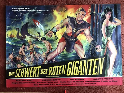 Das Schwert des Roten Giganten Kinoplakat Poster A0, 84x119cm, 1960, M. Girotti