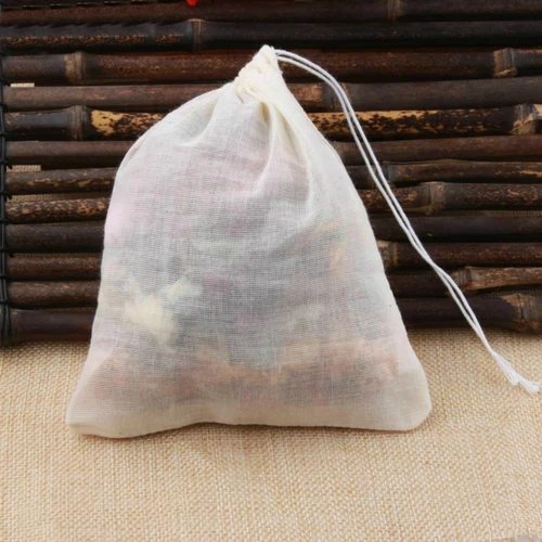 20/50/100 Pack 4x6inch Natural Cotton Muslin Drawstring Bags Spice Herb Tea Soap - Picture 8 of 10