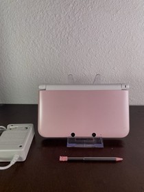 Nintendo 3DS XL Pink Handheld English Console Charger Stylus SD US TESTED READ