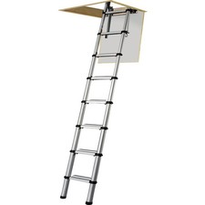 Werner Height Adjustable Telescopic Loft Ladder - 2.6m - 89029