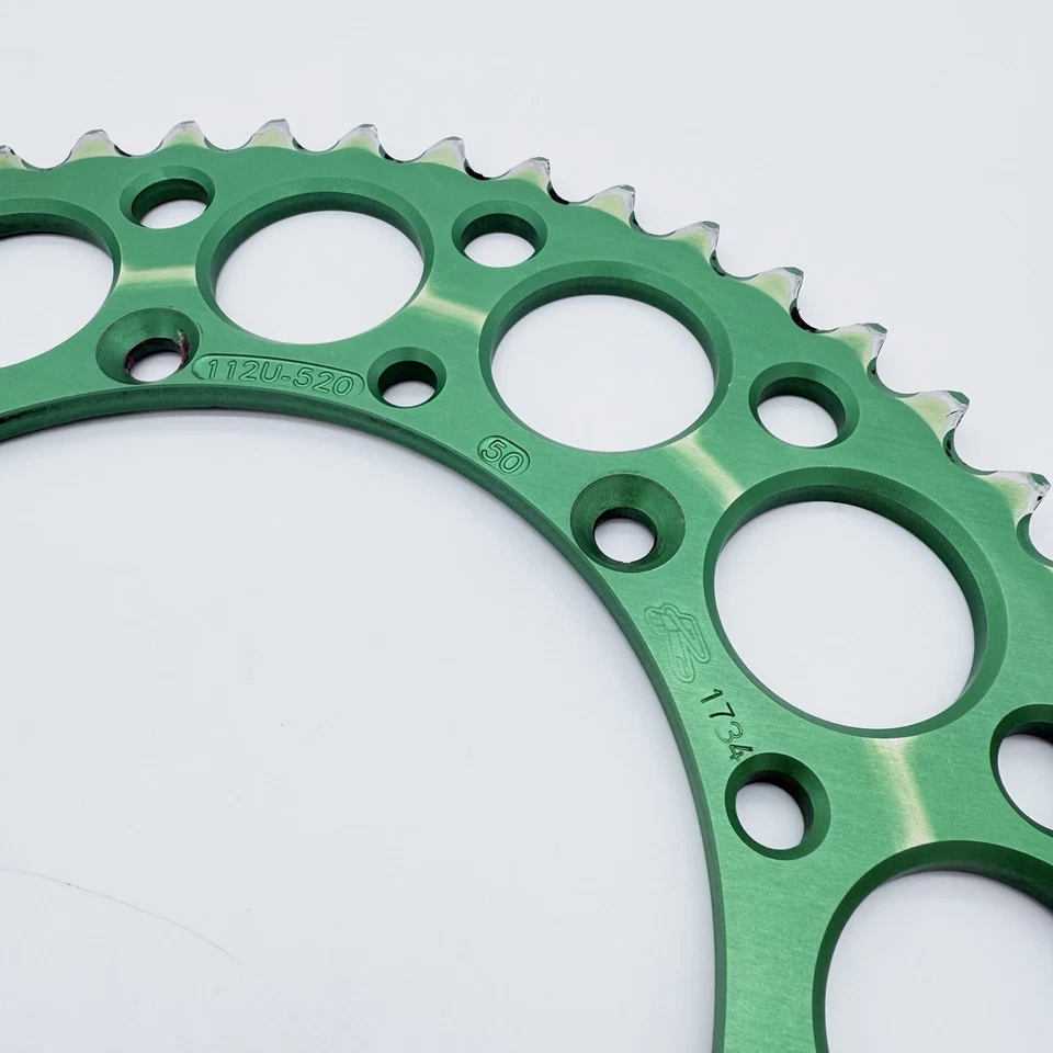 Piñón trasero Kawasaki KX250F Renthal Ultralight 50T 2004 verde Foto 3 de 4