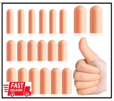 20 Pcs Gel Finger Protectors,Finger Caps Silicone Fingertips Protection,Reusable