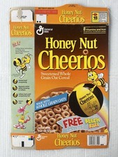 Honey Nut Cheerios Empty Cereal Box 1992 Vintage General Mills Beach Ball Promo