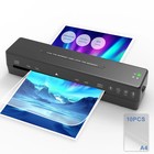 Black Laminator Machine 9 Inch with 10 A4 Sheets Thermal Hot and Cold Dual Modes