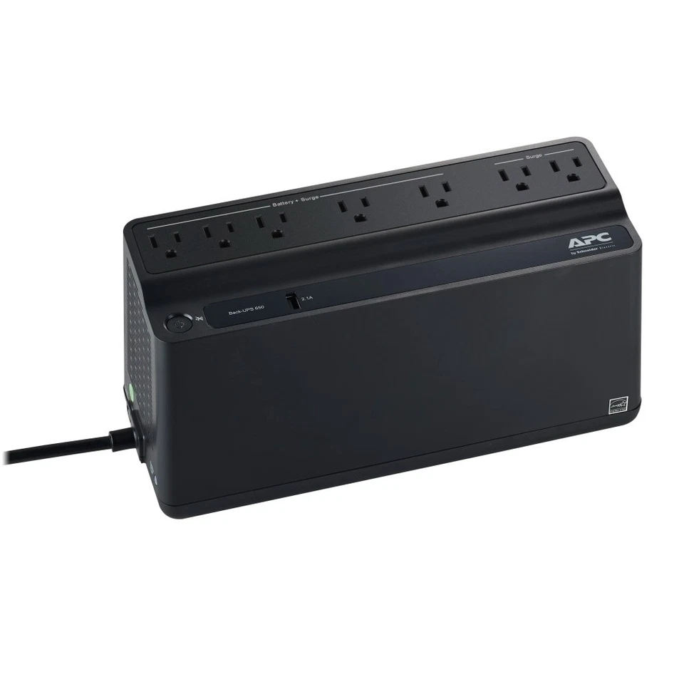 APC BN650M1 Back-UPS 650VA Battery Backup System 7 Outlets 650 VA 490 J BVN650M1 - Image 4 of 4