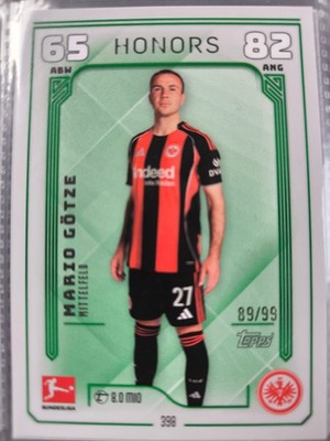 Match Attax Bundesliga 2025-26 -Parallel  MARIO GÖTZE - Honors  89/99 - RARE!