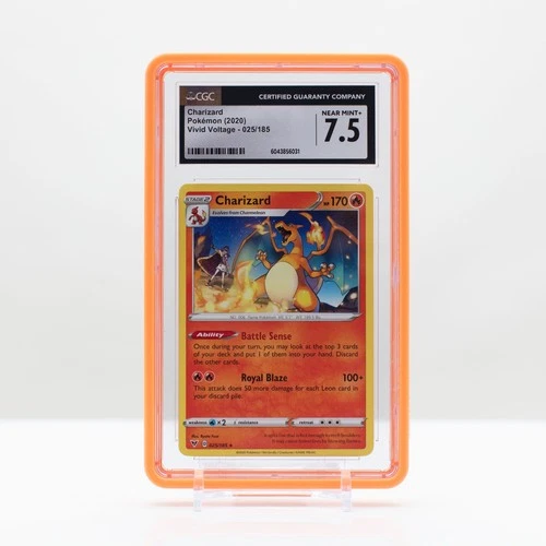 Pokemon Charizard Non-holo #025/185 Vivid Voltage 2020 - CGC 7.5