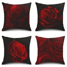 Throw Pillow Covers Home Decor Set of 4 Pillow 18" x 18" Pack of 4 Rose