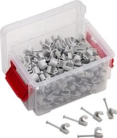 Kabelschellen Meister 7-10 Mm Grau 200 StüCk Box Mit Nagel Kabelbefestigung