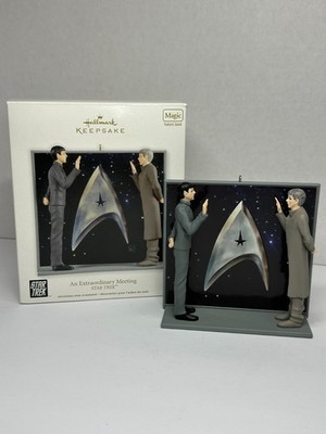2012 Hallmark Keepsake Ornament Star Trek -An Extraordinary Meeting (Spock) NIOB