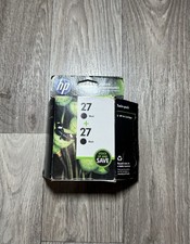Genuine HP 27 Black Ink Cartridges Twin Pack C9508FN Expired 2014