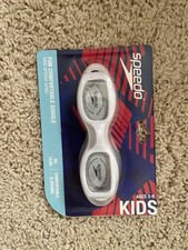 Speedo Kids Sonic Swim Goggles Anti Fog Ages 3-6 - White/Blue -BRAND NEW