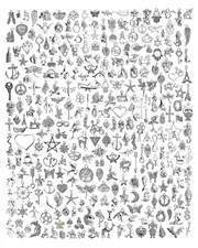300 PCS Wholesale Bulk Lots Jewelry Making Charms Mixed Smooth Tibetan Silver Al