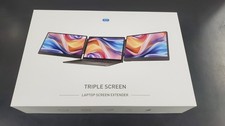 S3 14" 1920x1080 60Hz Triple Screen LCD Laptop Screen Extender Open Box