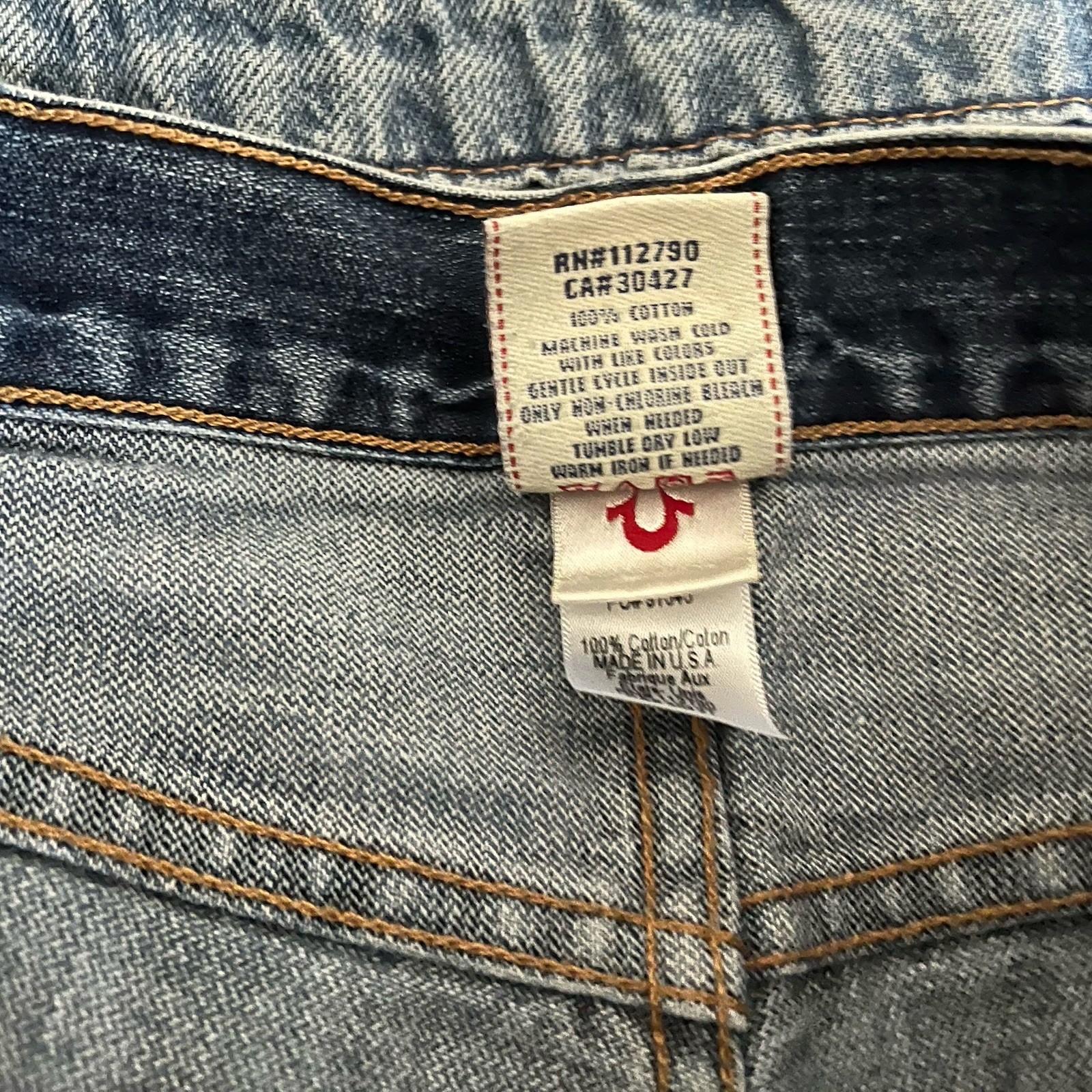 True Religion Geno No Flap Relaxed Slim Fit Jeans Distressed Denim Men’s 31 X 33 thumbnail 16