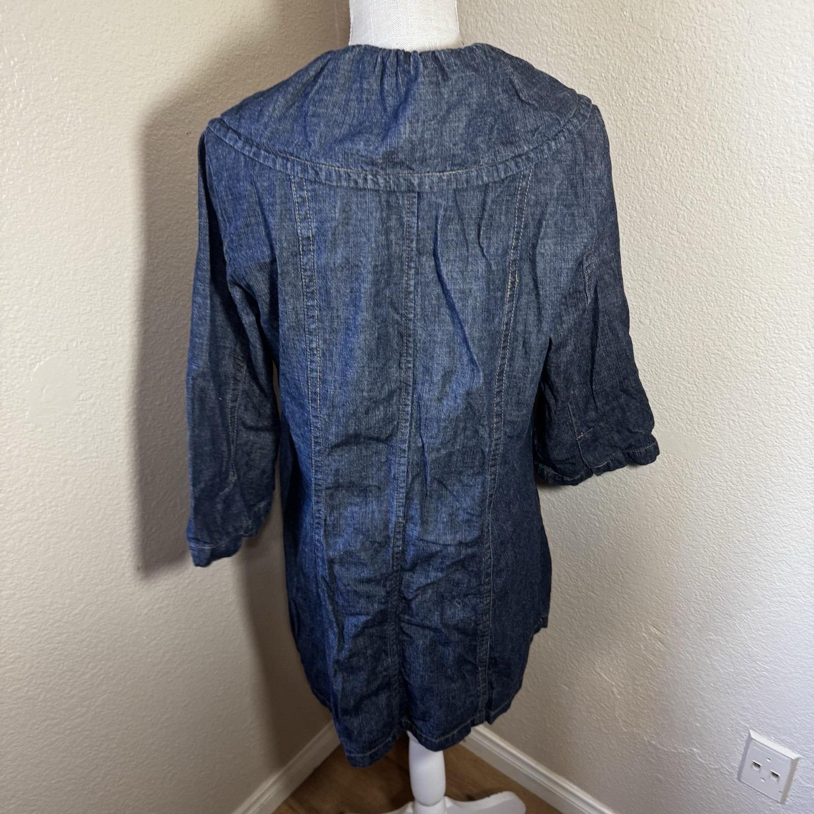 Womans Jacket Tunic with Pockets, Collared Half S… - image 3