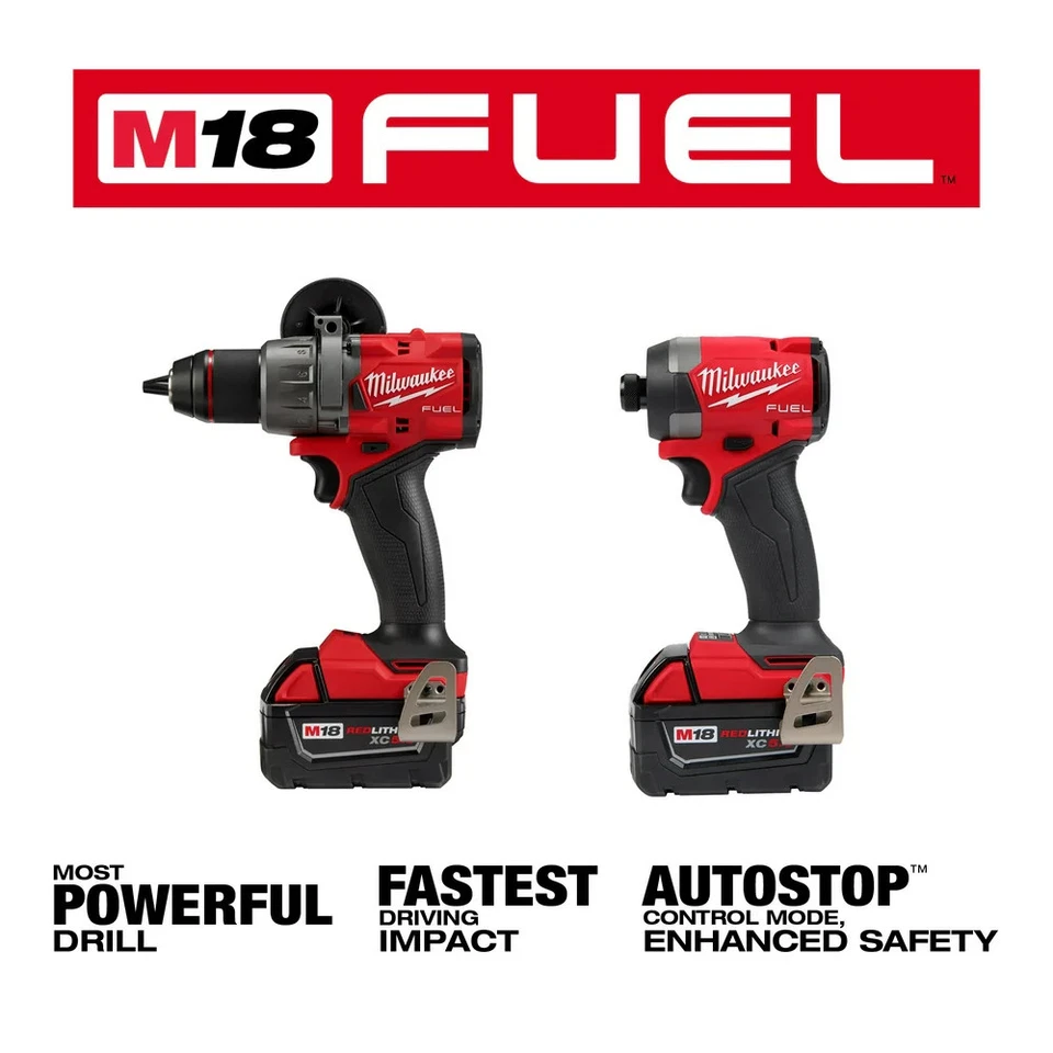 Milwaukee 3697-22 M18 FUEL 18V Cordless 2-Tool Combo Kit w/ 5.0AH Batteries - Image 3 of 4