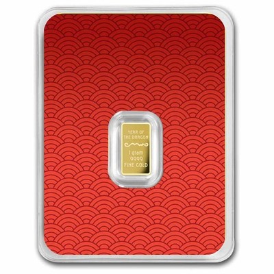 1 gram Gold Bar - 2024 APMEX Year of the Dragon (TEP, Series 2) | eBay