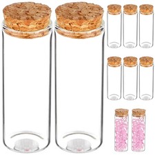 10pcs High Borosilicate Glass Bottles Glass Tubes with Cork Reagent Bottles