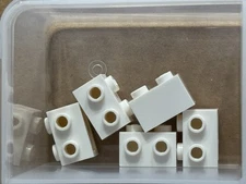 LEGO Parts - White Brick, Modified 1 x 2 with Studs on 1 Side - No 11211 - QTY 5