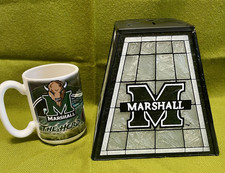 Marshall College Thundering Herd Mascot Football Mug & Stained Glass Lamp Shade