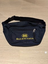 Balenciaga Navy Logo Nylon Body Bag Used