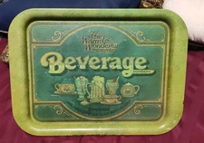 1979 The Warm & Wonderful Beverage Company Tin Serving Tray 14.5"x10.75" Retro