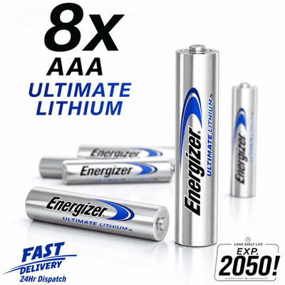 8 AAA Energizer Ultimate Lithium Batteries | Bulk OEM | Exp 2050 | 24hr ship!