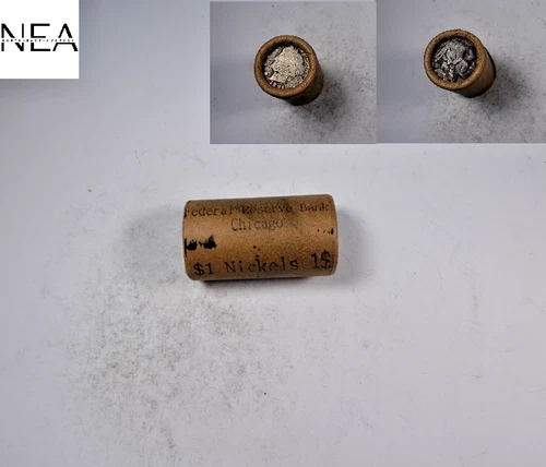 1891  V + 1921 Sealed Buffalo Nickel Half Roll ~ Federal Reserve Chicago ~ A42