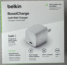 Belkin USB C Charger Block 30W - GaN Power Delivery - Fast Charging USB-C Charge