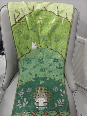Mein Nachbar Totoro besticktes Baumwolltuch 35x80cm Studio Ghibli Blumen Handtuch