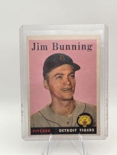1959 Topps #115 Jim Bunning Detroit Tigers HOF Vintage Baseball Card
