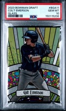 2023 Bowman Draft Colt Emerson Bowman Glass PSA 10 Mariners Top Prospect Gem 💎