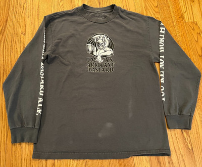 Stone Brewery Arrogant Bastard Ale Grey Long Sleeve Shirt Sz Medium Craft Beer