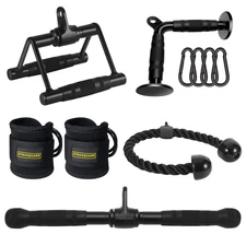 Cable Attachments for Home Gym, Made of Heavy Duty Solid Steel, LAT Pulldown ...