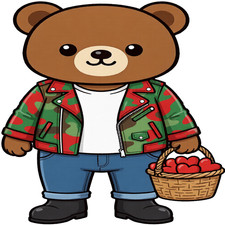 30 Custom Christmas Camo Cute Love Bear Personalized Address Labels
